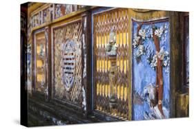 Vietnam, Hue Imperial City. Dien Tho Residence, Building Detail-Walter Bibikow-Stretched Canvas