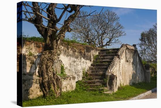 Vietnam, Hue Imperial City. Ruins of the Purple Forbidden City-Walter Bibikow-Stretched Canvas