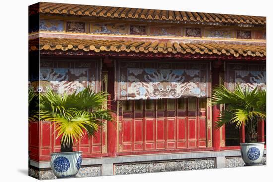 Vietnam, Hue Imperial City. to Mieu Temple Complex, Exterior-Walter Bibikow-Stretched Canvas