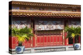 Vietnam, Hue Imperial City. to Mieu Temple Complex, Exterior-Walter Bibikow-Stretched Canvas