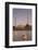 Vietnam, Hue. Perfume River and Tourist Swan Boats, Sunset-Walter Bibikow-Framed Photographic Print