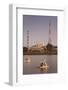 Vietnam, Hue. Perfume River and Tourist Swan Boats, Sunset-Walter Bibikow-Framed Photographic Print