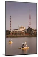 Vietnam, Hue. Perfume River and Tourist Swan Boats, Sunset-Walter Bibikow-Mounted Photographic Print