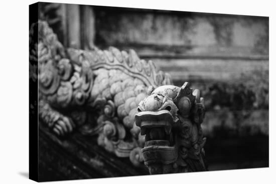 Vietnam, Hue, Royal Library Dragon Gargoyle, Close-Up-Walter Bibikow-Stretched Canvas