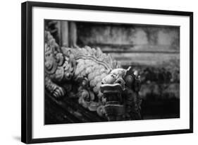 Vietnam, Hue, Royal Library Dragon Gargoyle, Close-Up-Walter Bibikow-Framed Photographic Print
