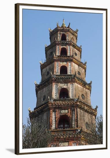 Vietnam, Hue. Thien Mu Pagoda, Exterior-Walter Bibikow-Framed Premium Photographic Print