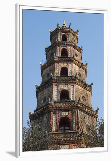 Vietnam, Hue. Thien Mu Pagoda, Exterior-Walter Bibikow-Framed Premium Photographic Print