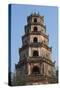 Vietnam, Hue. Thien Mu Pagoda, Exterior-Walter Bibikow-Stretched Canvas