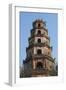 Vietnam, Hue. Thien Mu Pagoda, Exterior-Walter Bibikow-Framed Photographic Print