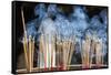 Vietnam, Hue. Thien Mu Pagoda, Joss Sticks-Walter Bibikow-Framed Stretched Canvas