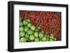 Vietnam. Limes and Chili Peppers for Sale at the Dong Ba Marke-Kevin Oke-Framed Photographic Print