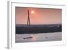 Vietnam, Mekong Delta. Can Tho, Can Tho Bridge, Elevated View, Sunrise-Walter Bibikow-Framed Photographic Print