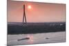 Vietnam, Mekong Delta. Can Tho, Can Tho Bridge, Elevated View, Sunrise-Walter Bibikow-Mounted Photographic Print