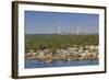 Vietnam, Mekong Delta. Can Tho, Can Tho Bridge, Elevated View, Sunset-Walter Bibikow-Framed Photographic Print