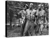 Vietnam memorial soldiers by Frederick Hart, Washington, D.C. - Black&W-Carol Highsmith-Stretched Canvas