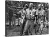 Vietnam memorial soldiers by Frederick Hart, Washington, D.C. - Black&W-Carol Highsmith-Stretched Canvas