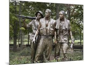 Vietnam memorial soldiers by Frederick Hart, Washington, D.C.-Carol Highsmith-Mounted Art Print