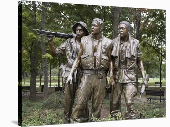 Vietnam memorial soldiers by Frederick Hart, Washington, D.C.-Carol Highsmith-Stretched Canvas