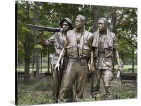 Vietnam memorial soldiers by Frederick Hart, Washington, D.C.-Carol Highsmith-Stretched Canvas