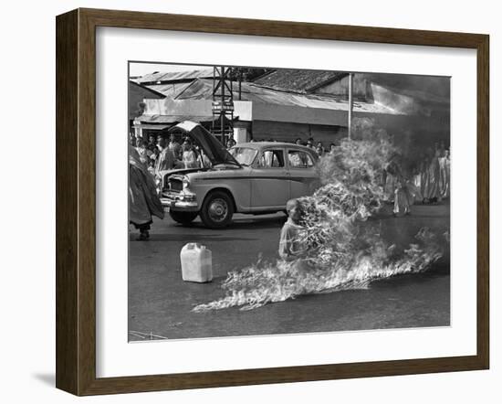 Vietnam Monk Protest-Malcolm Browne-Framed Premium Photographic Print