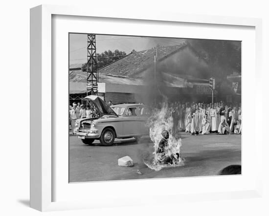 Vietnam Monk Protest-Malcolm Browne-Framed Premium Photographic Print