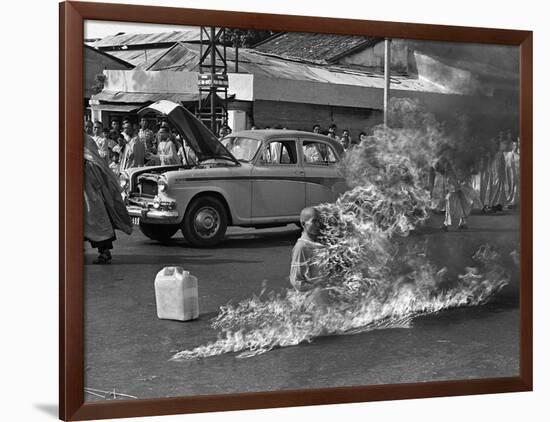 Vietnam Monk Protest-Malcolm Browne-Framed Photographic Print