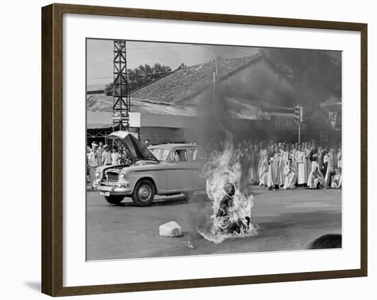 Vietnam Monk Protest-Malcolm Browne-Framed Photographic Print