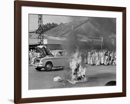 Vietnam Monk Protest-Malcolm Browne-Framed Photographic Print