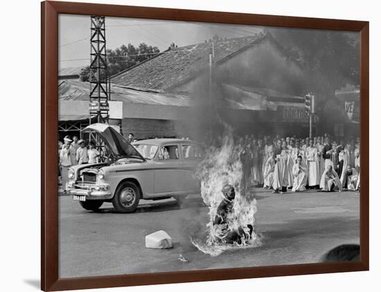 Vietnam Monk Protest-Malcolm Browne-Framed Photographic Print