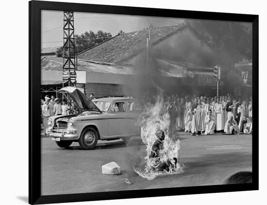 Vietnam Monk Protest-Malcolm Browne-Framed Photographic Print