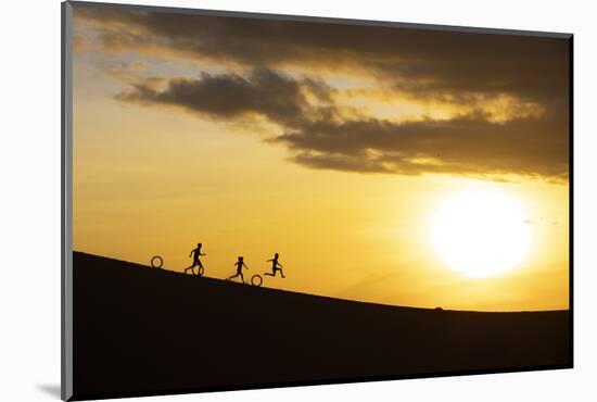 Vietnam. Nam Cuong dunes at Nha Trang, Cham People on their way to work.-Tom Norring-Mounted Photographic Print