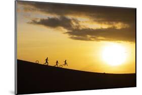 Vietnam. Nam Cuong dunes at Nha Trang, Cham People on their way to work.-Tom Norring-Mounted Photographic Print