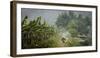 Vietnam, Ninh Binh. Woman on Bicycle Riding Away on Path-Matt Freedman-Framed Photographic Print