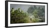 Vietnam, Ninh Binh. Woman on Bicycle Riding Away on Path-Matt Freedman-Framed Photographic Print