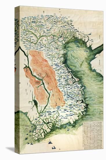 Vietnam - Panoramic Map-Lantern Press-Stretched Canvas