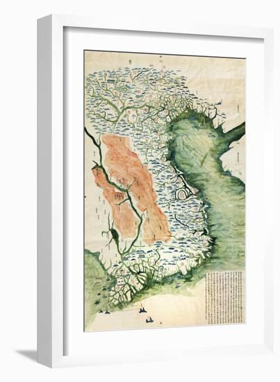 Vietnam - Panoramic Map-Lantern Press-Framed Art Print