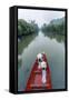 Vietnam, Perfume River. Young Vietnamese Girls on a Boat Going to the Perfume Pagoda (Mr)-Matteo Colombo-Framed Stretched Canvas