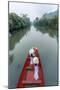 Vietnam, Perfume River. Young Vietnamese Girls on a Boat Going to the Perfume Pagoda (Mr)-Matteo Colombo-Mounted Premium Photographic Print