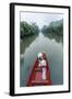 Vietnam, Perfume River. Young Vietnamese Girls on a Boat Going to the Perfume Pagoda (Mr)-Matteo Colombo-Framed Photographic Print