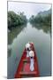 Vietnam, Perfume River. Young Vietnamese Girls on a Boat Going to the Perfume Pagoda (Mr)-Matteo Colombo-Mounted Photographic Print