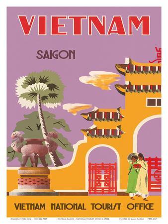 Como en Vietnam Vietnamese Asia Asian Vintage Travel Advertisement Art Poster 