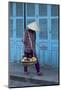 Vietnam. Street vendor with fruit and vegetable basket. Hoi Anh.-Tom Norring-Mounted Photographic Print