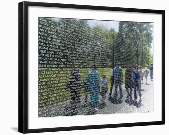 Vietnam Veterans Memorial Wall, Washington D.C., USA-Robert Harding-Framed Photographic Print