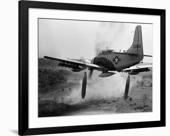 Vietnam War Bombing Run-Horst Faas-Framed Photographic Print