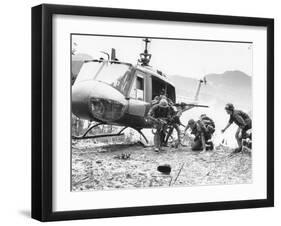 Vietnam War Hamburger Hill US Wounded-Associated Press-Framed Photographic Print