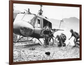 Vietnam War Hamburger Hill US Wounded-Associated Press-Framed Photographic Print