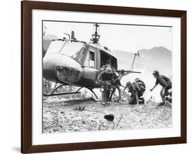 Vietnam War Hamburger Hill US Wounded-Associated Press-Framed Photographic Print