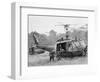 Vietnam War Helicopter Landing-Horst Faas-Framed Photographic Print