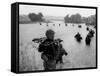 Vietnam War Paratroopers Rain-Henri Huet-Framed Stretched Canvas