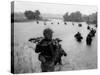 Vietnam War Paratroopers Rain-Henri Huet-Stretched Canvas